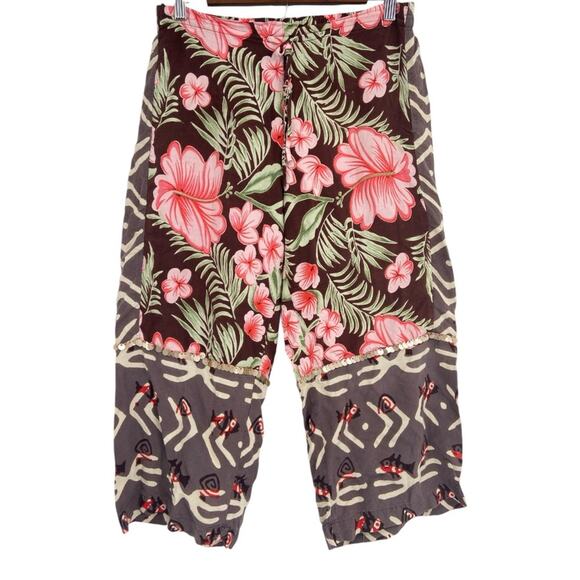 Soft Surroundings Floral Island Capri Pants Petite Medium‎ - Picture 1 of 6